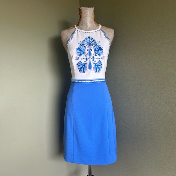 Lilly Pulitzer Dresses & Skirts - Lilly Pulitzer Blue and White Halter Dress